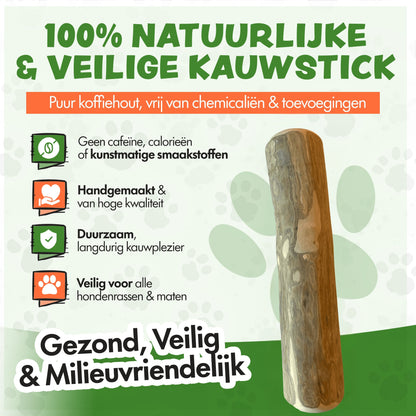 Kauwstaaf Koffiehout XXS - Per stuk