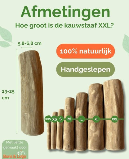 Kauwstaaf Koffiehout XXL - Per stuk