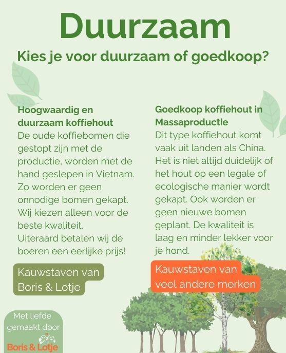 Kauwstaaf Koffiehout XS - Per stuk