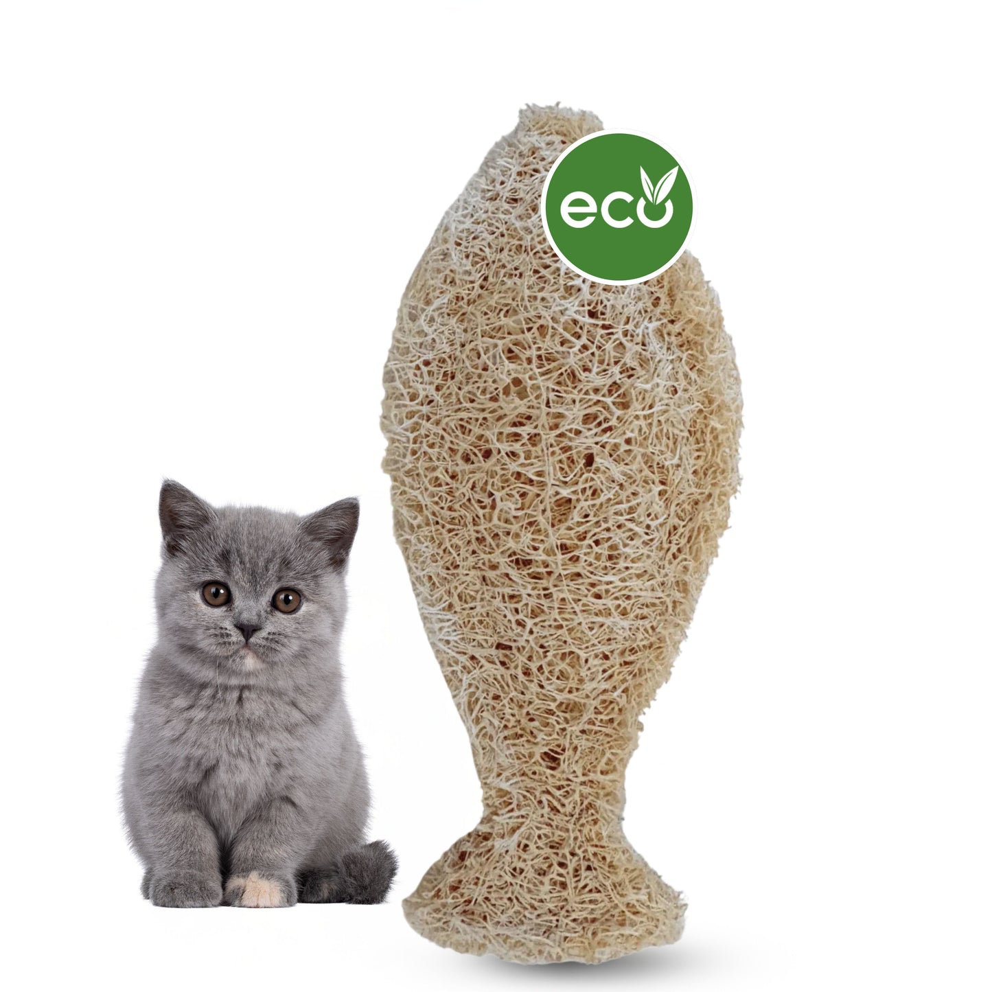 Natural Toothbrush for Cats - Made from 100% Luffa