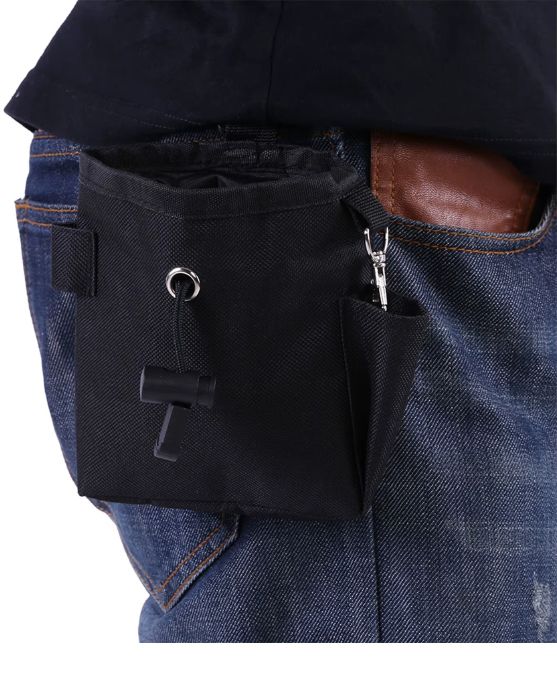 Beloningstasje Snacktasje met hondenpoepzakjes vak - Zwart - Per stuk