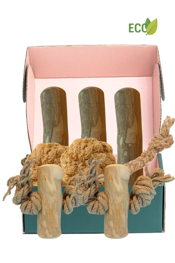 Deluxe hondenpakket L - Natuurlijk kauwen en spelen