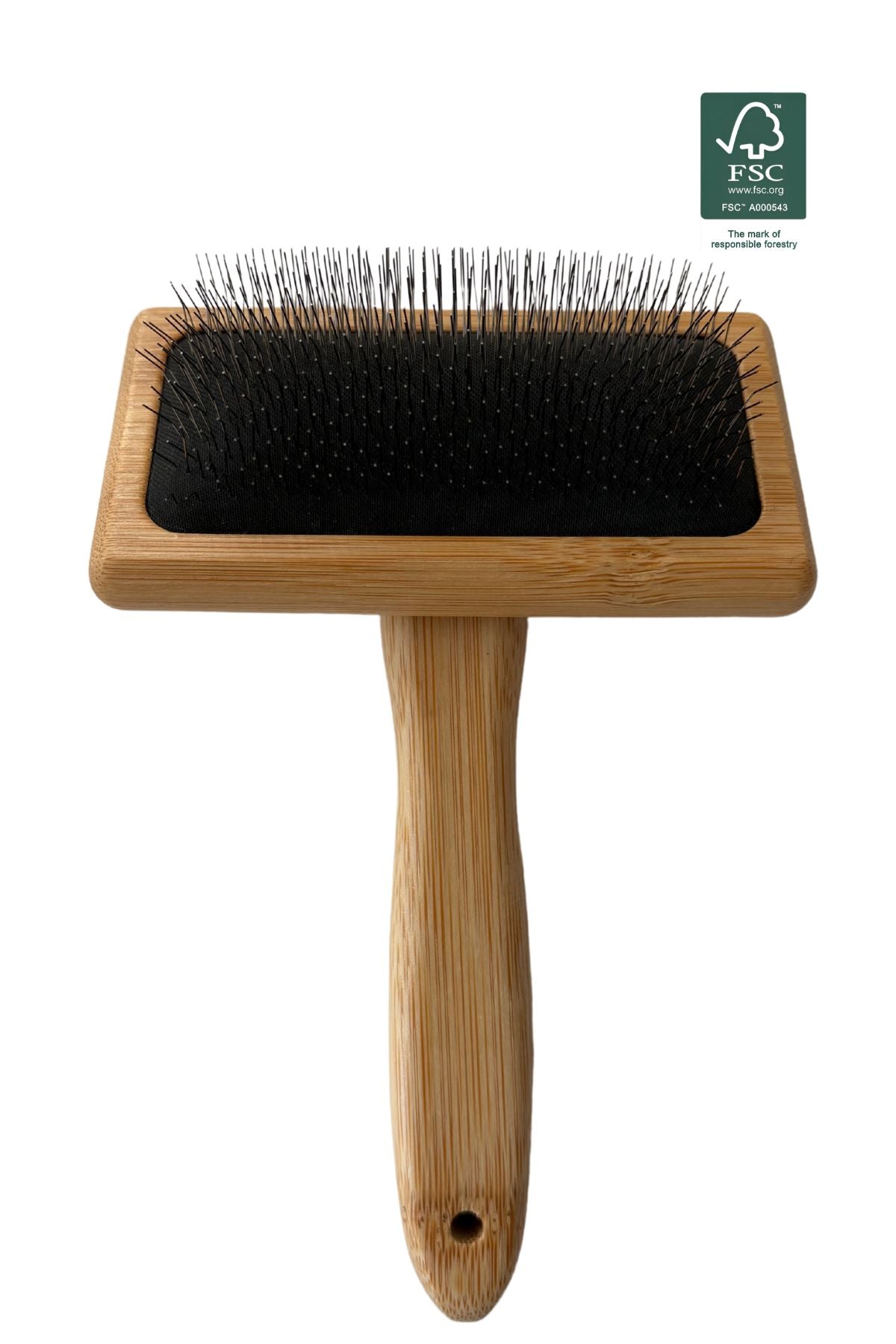 Dog Brush with Long Pins 15.4 x 10.2 cm Sustainable Bamboo Wood - Per Piece