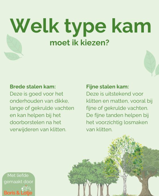 Hondenkam Brede stalen tanden 20,4 x 4 cm Duurzaam berkenhout - Per stuk