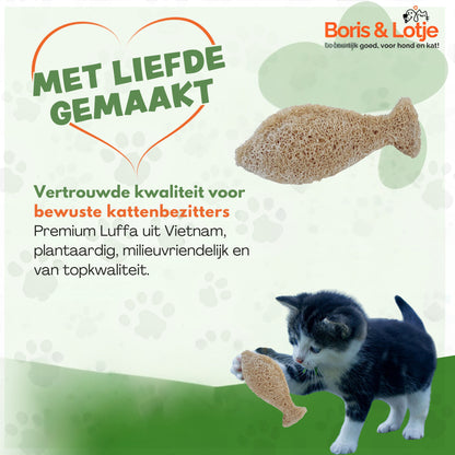 Natural Toothbrush for Cats - Made from 100% Luffa