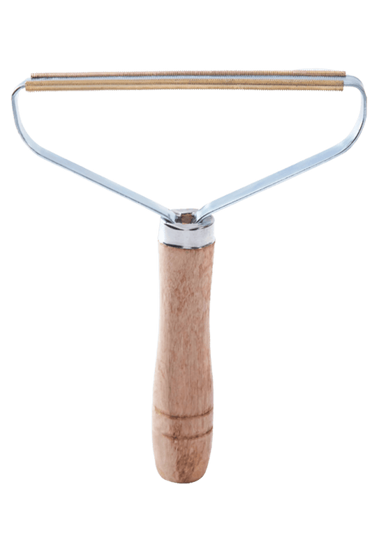 Clothes lint remover 14 x 18.5 cm Wood Stainless steel Copper plated - Per piece