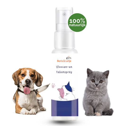 Vlooienspray en tekenspray voor hond en kat - 100% Natuurlijk