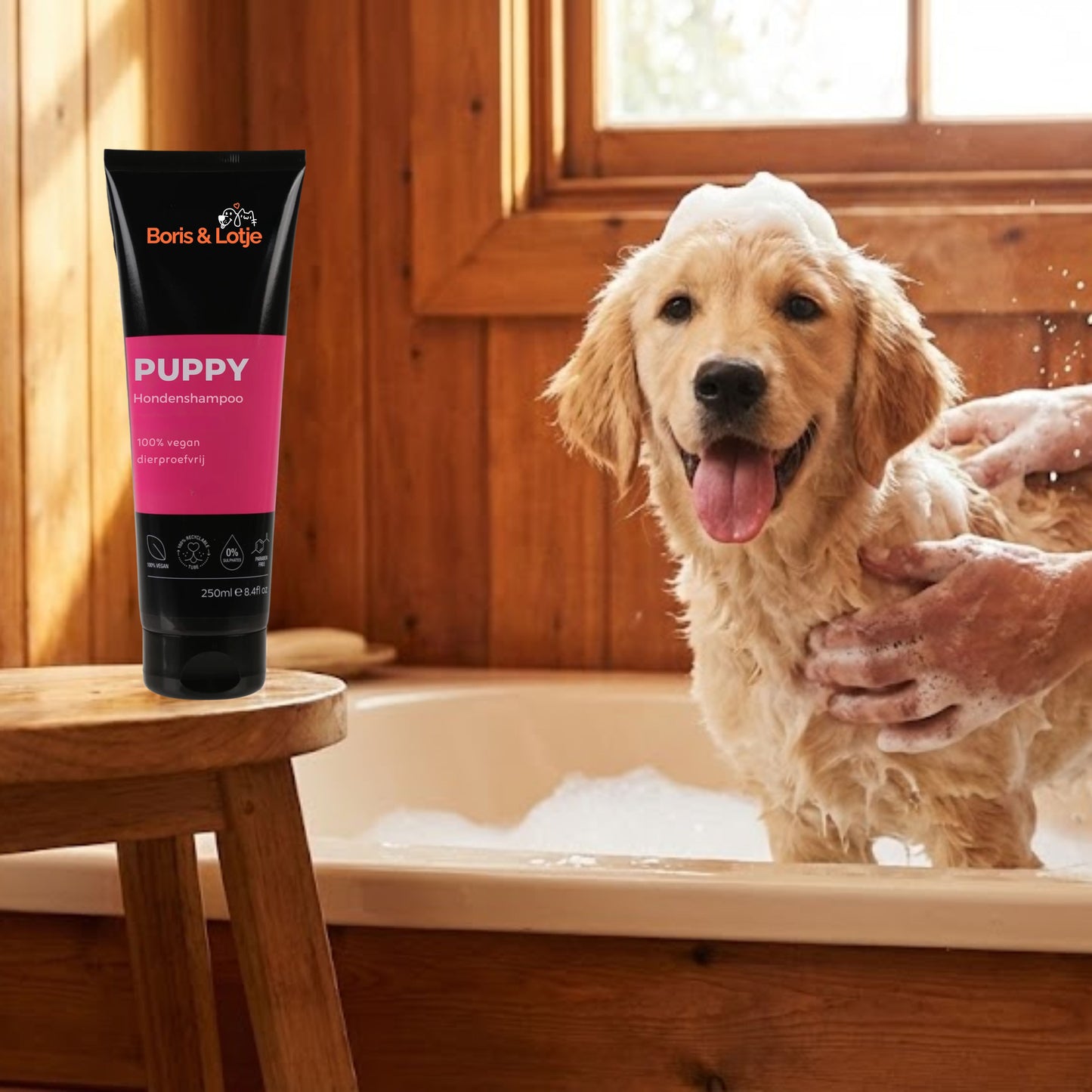 Hondenshampoo Puppy 100% vegan en dierproefvrij - 250 ml
